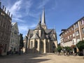 The big market square with the Willibrordi cathedral Royalty Free Stock Photo