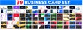 big mega set of 39 Collection of double side business card vector design templates. mega business card design Royalty Free Stock Photo