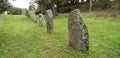 Big megalithic menhirs of sorgono - prenuragic Royalty Free Stock Photo