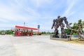 Big MEGATRON Model concept in Caltex petrol station