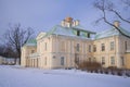 At the Big Menshikov Palace on a February evening. Oranienbaum, Russia