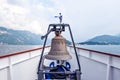 Big metal bell on boat