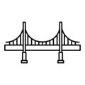 Big metal bridge icon, outline style