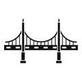Big metal bridge icon, simple style