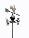 Weather vane on white background