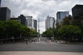 The big metropolis of Mexico city view on a cloudy day near The Angel of Independence in Reforma Avenue Royalty Free Stock Photo