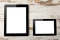 Big and mini tablet with screen Royalty Free Stock Photo