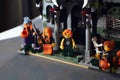 Let the fun begin: Lego minifigures going to trick-or-treat for Halloween to Spooky Vampire Castle