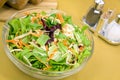 Big mixed salad with lettuce,carrot,cabbage