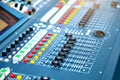 Big mixer console in a concert stage Royalty Free Stock Photo