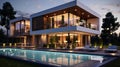 Big modern beautiful house Royalty Free Stock Photo