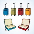 Suitcase. Vector drawing Royalty Free Stock Photo