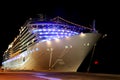 Big modern cruise liner in dock