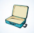 Suitcase. Vector drawing Royalty Free Stock Photo