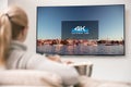 Big modern TV with 4k resolutions