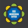 Big monsoon offer banner design