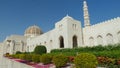 Big mosque Muscat under blue sky Royalty Free Stock Photo