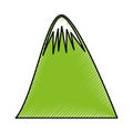 Big mountain drawing icon Royalty Free Stock Photo