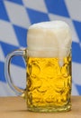 Big mug of bavarian lager beer at Oktoberfest in Munich Royalty Free Stock Photo