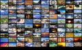 Big multimedia video and image wall Royalty Free Stock Photo