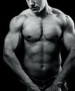 Big muscular man with powerful body Royalty Free Stock Photo