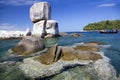 Big natural white rocks . A landmark of the sea Royalty Free Stock Photo