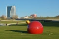 Big New Years toy sculpture near Heydar Aliyev Center