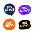 Big news badge announcement. Big release speech bubble journalism information concept Royalty Free Stock Photo