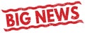 BIG NEWS text on red lines stamp sign Royalty Free Stock Photo