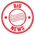 BIG NEWS text on red round postal stamp sign Royalty Free Stock Photo