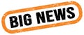 BIG NEWS, text written on orange-black stamp sign Royalty Free Stock Photo