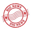 BIG NEWS, text written on red postal stamp Royalty Free Stock Photo
