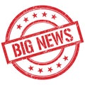 BIG NEWS text written on red vintage stamp Royalty Free Stock Photo