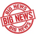 BIG NEWS written word on red stamp sign Royalty Free Stock Photo