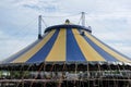 Big noname circus tent under a cloudy sky Royalty Free Stock Photo