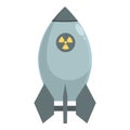 Big nuclear bomb icon cartoon vector. Atom chemical city Royalty Free Stock Photo