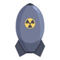 Big nuclear bomb icon cartoon vector. Combat space Royalty Free Stock Photo
