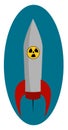 Big nuclear rocket, illustration, vector