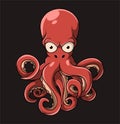 The big octopus with the big eyes and a lot of tentacles