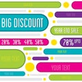 big offer discount banner Royalty Free Stock Photo