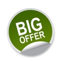 Big offer label sticker Royalty Free Stock Photo