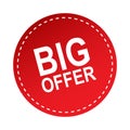 Big offer label sticker Royalty Free Stock Photo