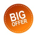 Big offer label sticker Royalty Free Stock Photo