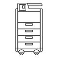 Big office printer icon, outline style Royalty Free Stock Photo