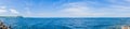 Big oil tanker in the open sea panorama. Royalty Free Stock Photo