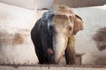 Big old Asian elephant at the zoo Royalty Free Stock Photo