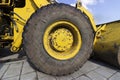 Big old bulldozer tire