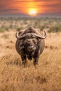 A Big old Cape Buffalo Dagga Bull Syncerus caffer Royalty Free Stock Photo
