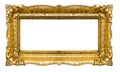Big and old gold picture frame Royalty Free Stock Photo