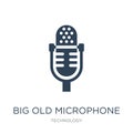 big old microphone icon in trendy design style. big old microphone icon isolated on white background. big old microphone vector Royalty Free Stock Photo